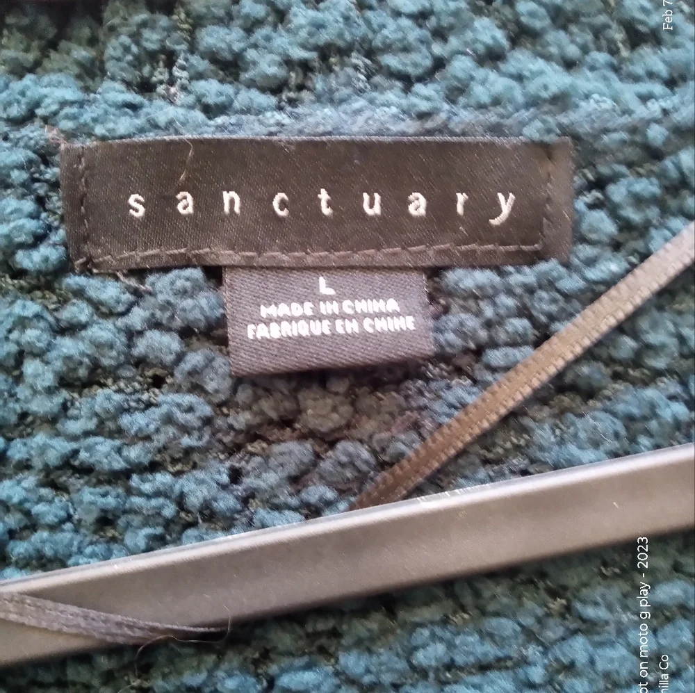 Anthropologie Sanctuary Women's Teddy Popover Sweater Crewneck Green Size Large - Picture 4 of 7